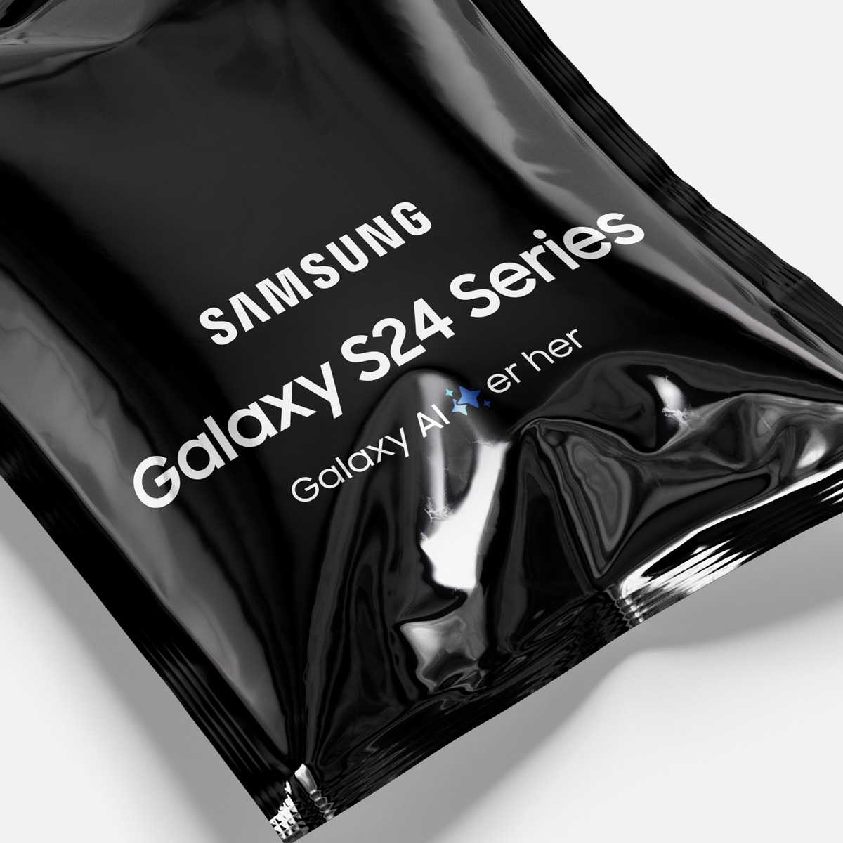 Samsung produkt i påse